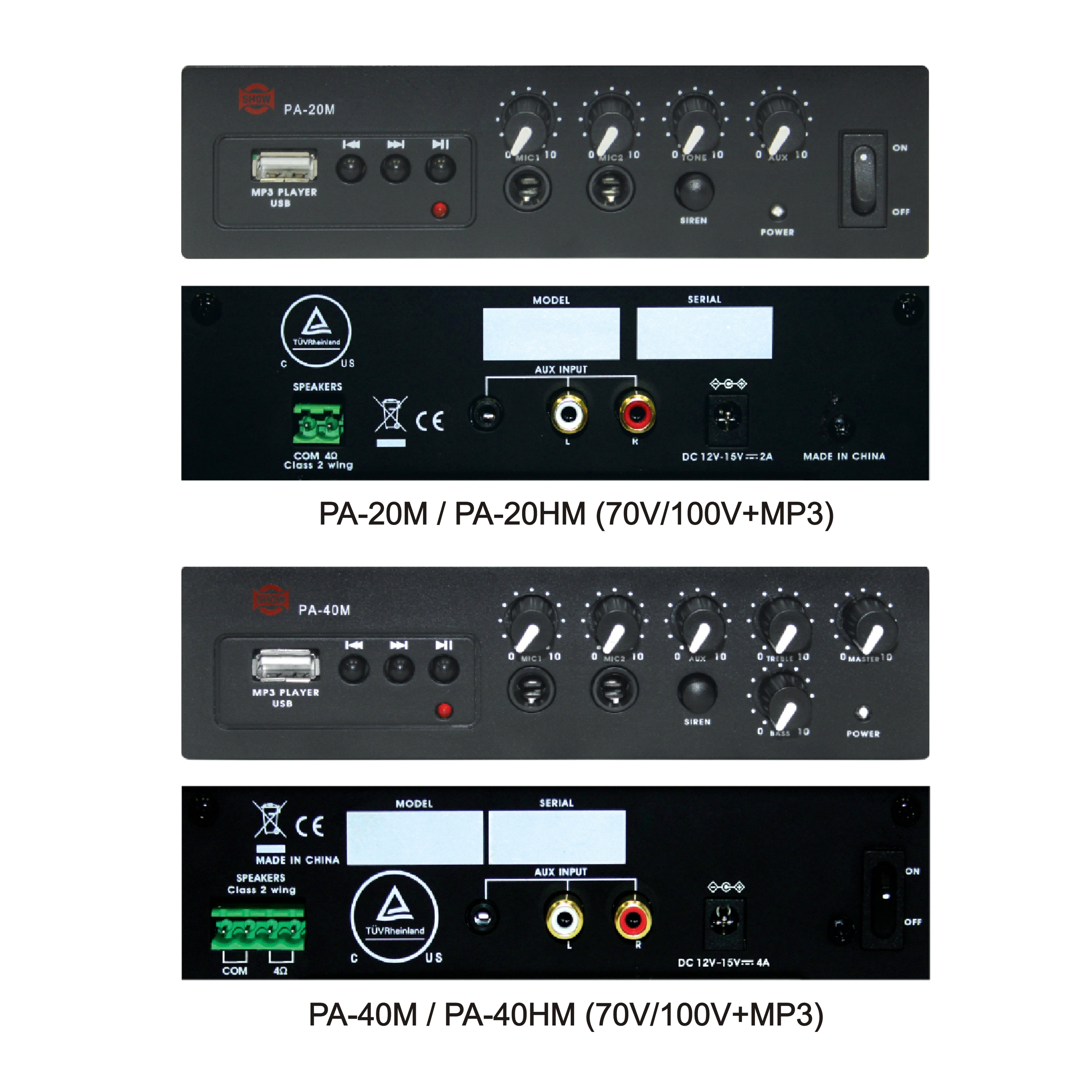 PA-20M / PA-20HM / PA-40M / PA-40HM
